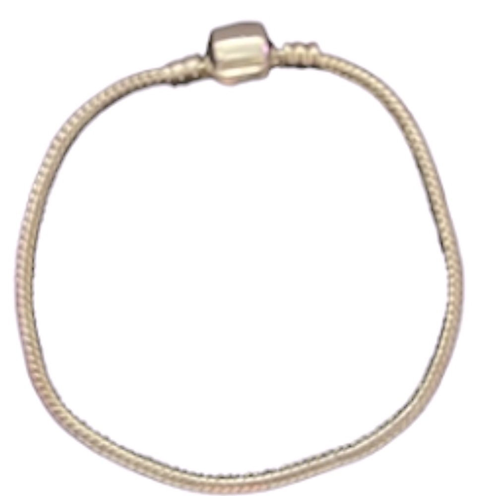 NWOT Effy Silver Snake Chain Charm Bracelet 7"